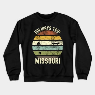 Holidays Trip To Missouri, Family Trip To Missouri, Road Trip to Missouri, Family Reunion in Missouri, Holidays in Missouri, Vacation in Crewneck Sweatshirt